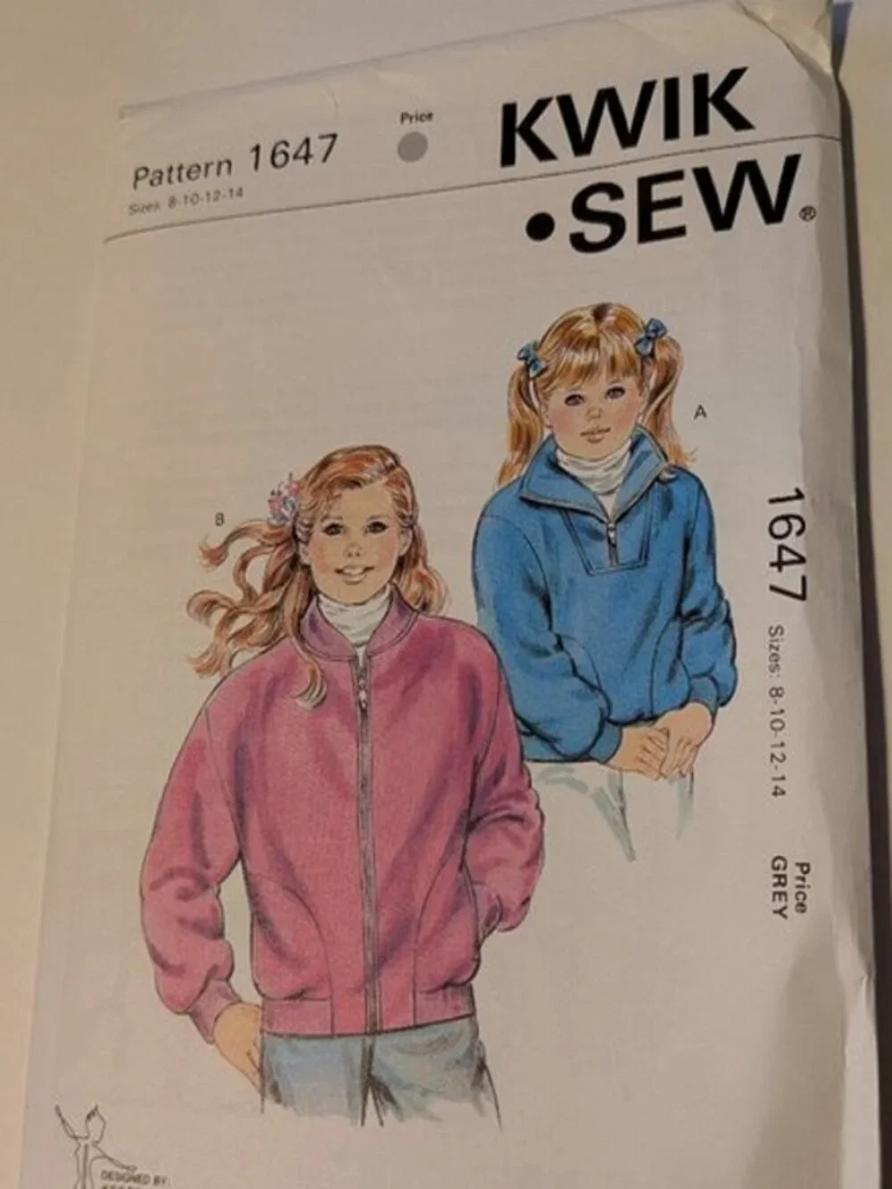 Kwik Sew 1647 Sewing Pattern NEW UNCUT child's jacket 8-14